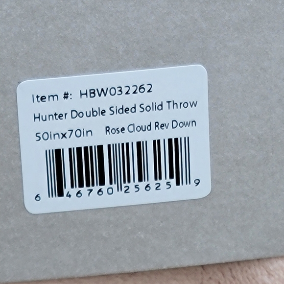 NEW Hunter Double Sided Thick Stitch Edge Plush Throw Blanket - Rose Cloud - Picture 7 of 7